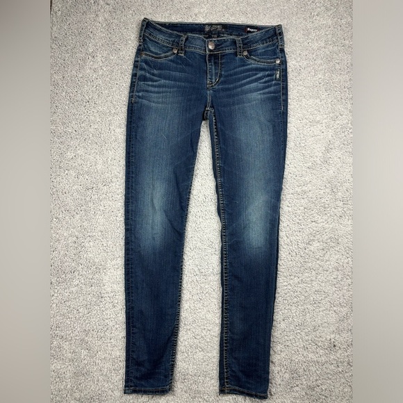Silver Jeans Womens 31 Suki Skinny Dark Classic Night Out Party Denim Minimalist - Picture 1 of 5